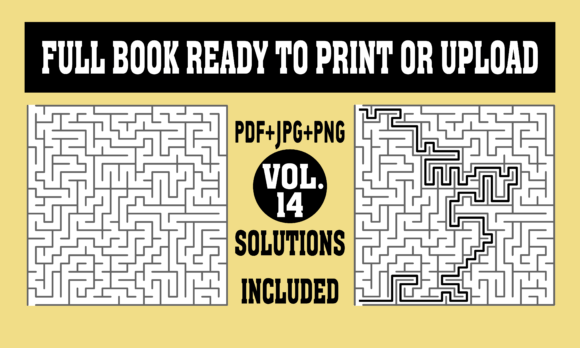 KDP Interior Mazes with Solutions - 14: A Complete Resource for Puzzle Book Publishers