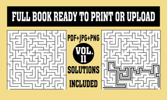 KDP Mazes with Solutions: Complete Interior Files