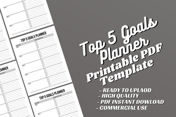 Streamline Your Year with a Top 5 Goals Planner