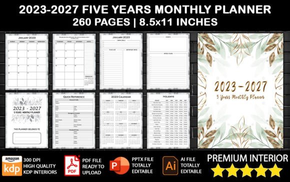 The 2023–2027 Five-Year Monthly Planner: Your Long-Term Organization Hub