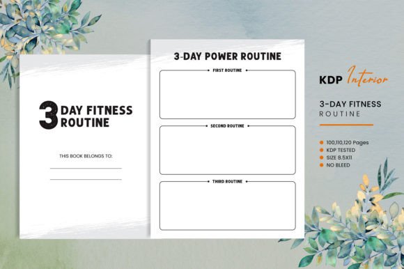 The Ultimate 3-Day Fitness Routine KDP Interior for Your Publishing Business