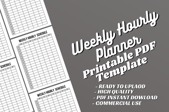 Unlocking Time: The Power and Practicality of a Customizable Weekly Hourly Planner