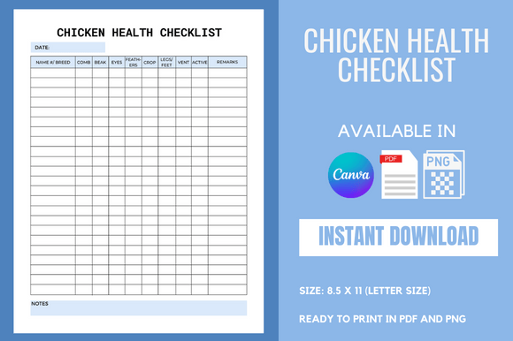 Your Flock's Wellness Starts with a Printable Checklist